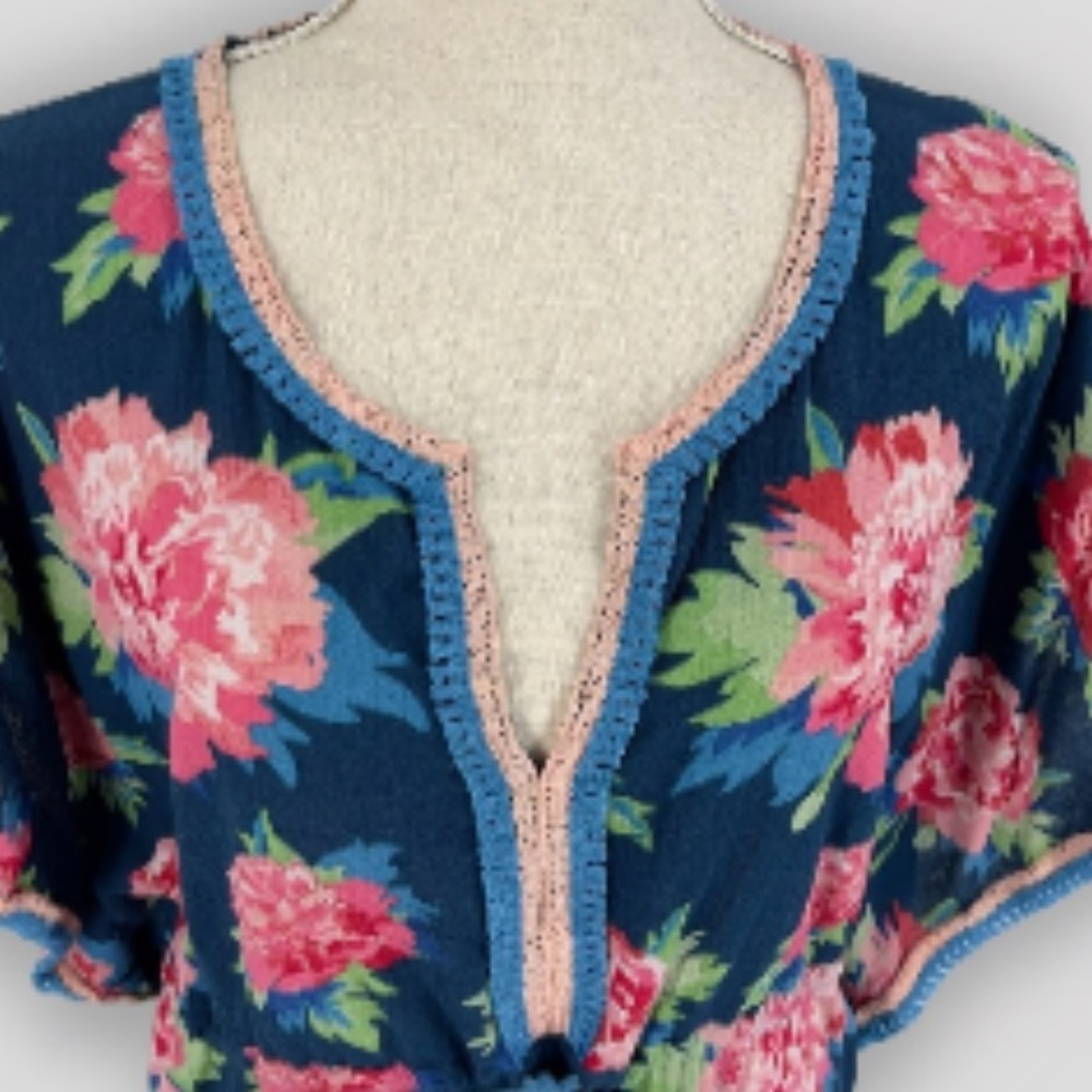 $6 if bundled MATILDA JANE Cool Shade Swim Cover Up Floral Drawstring Waist S - Picture 4 of 8